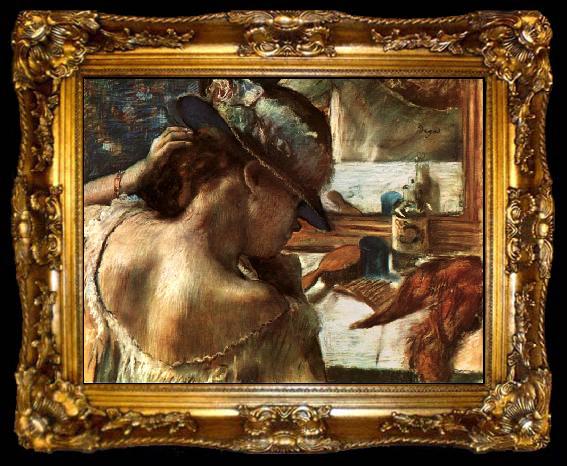 framed  Edgar Degas Before the Mirror, ta009-2